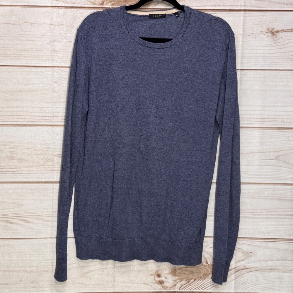 Codice Mens Blue Marled Cotton Crewneck Sweater Size EU 50 Made in Romania
